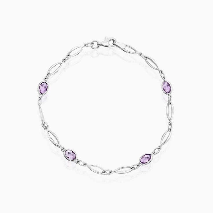 Oval Amethyst Bracelets