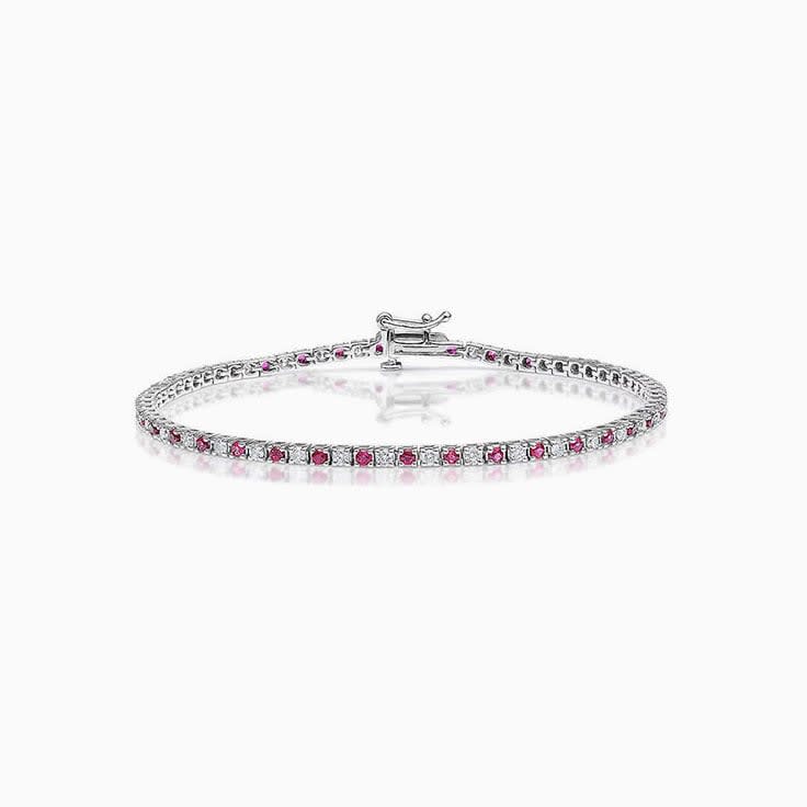 Ruby And Diamond Tennis Bracelet