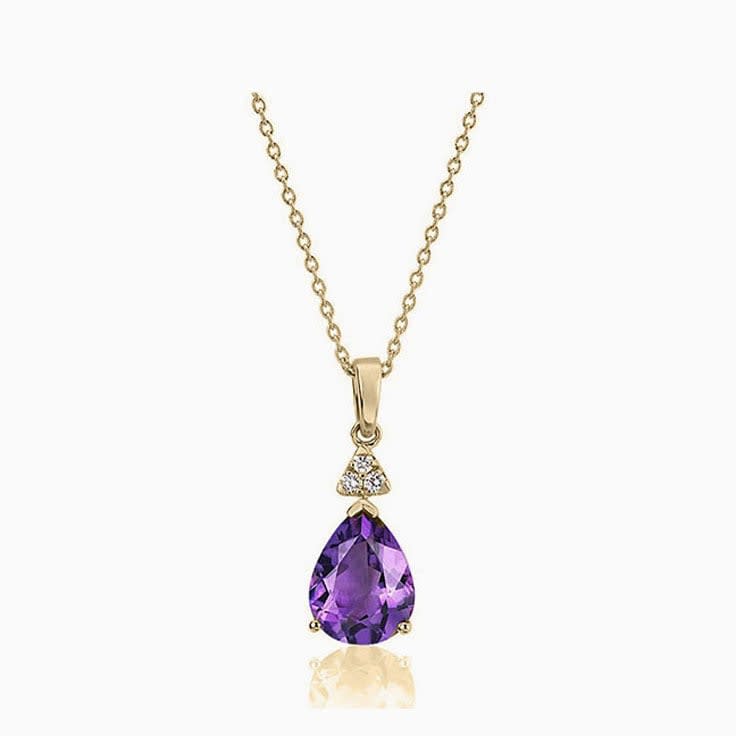 Pear Amethyst Pendant