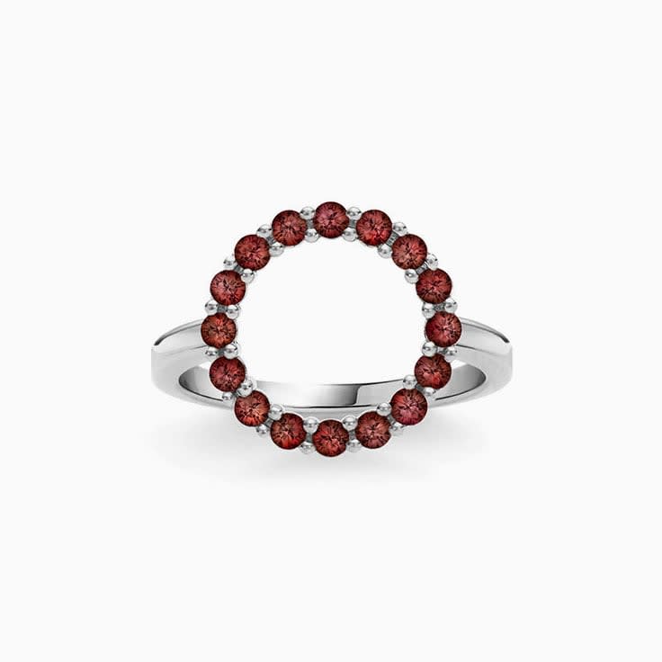 Infinity Garnet Ring