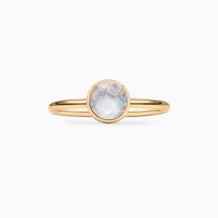 Bezel Set Moonstone Ring