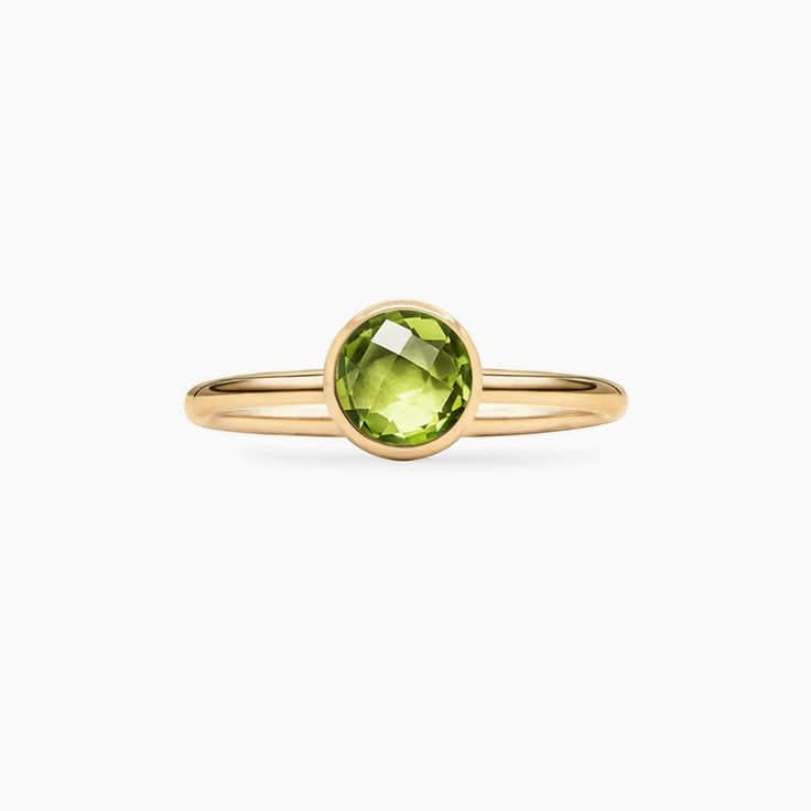 Bezel Set Peridot Ring