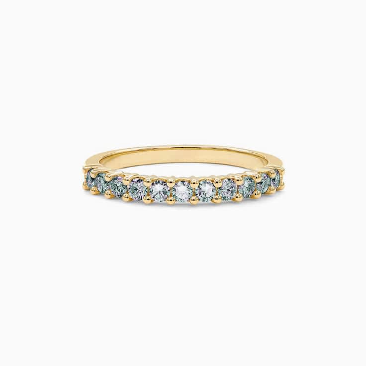 Half Eternity Alexandrite Stackable Ring