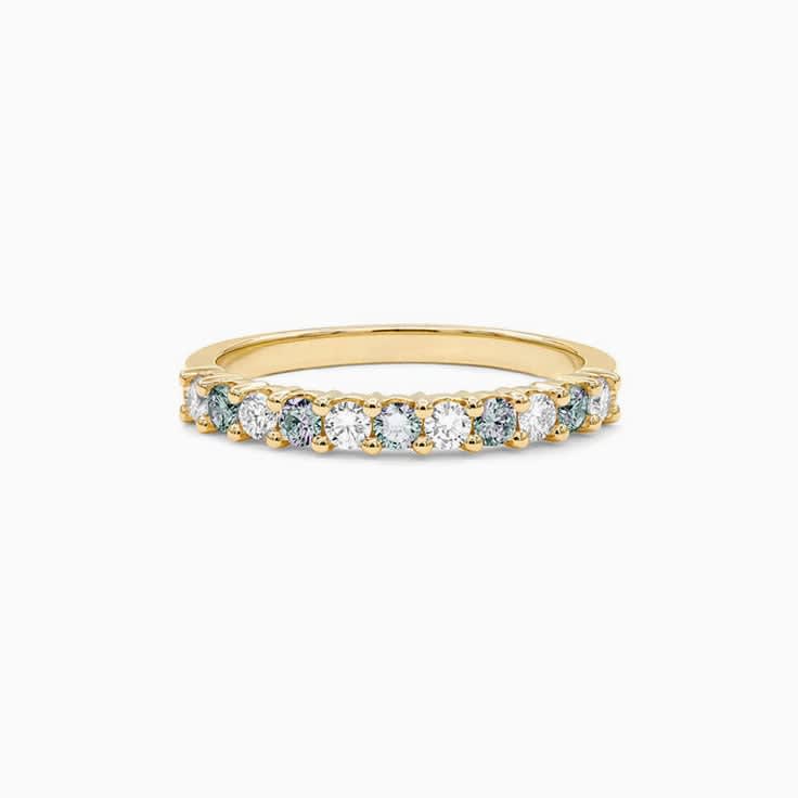 Diamond And Alexandrite Stackable Ring