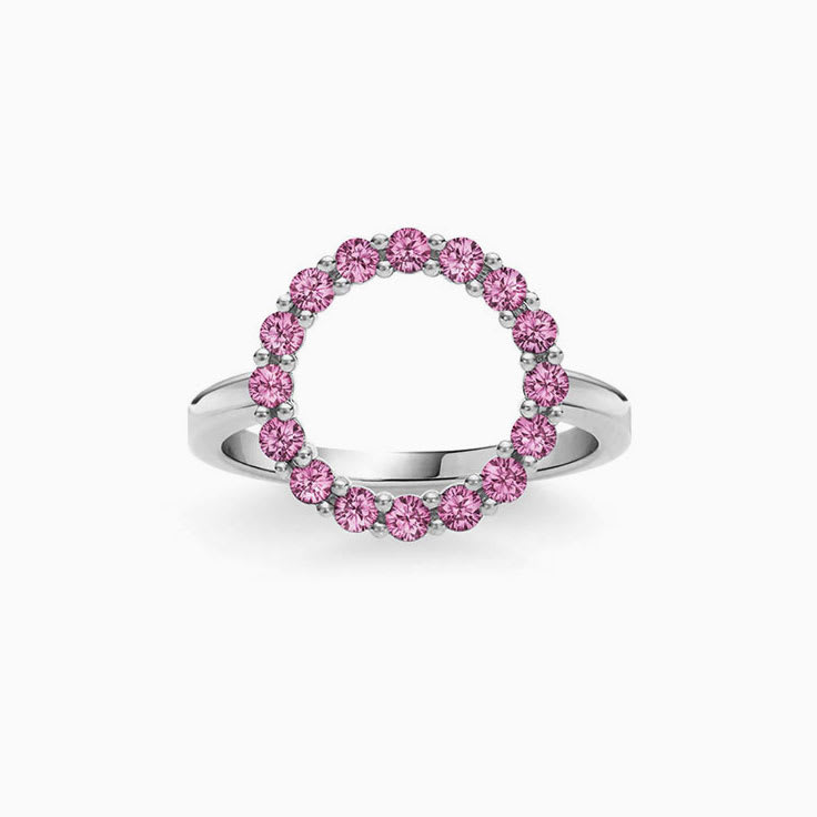 Infinity Pink Tourmaline Ring