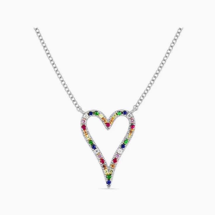 Gemstone Heart Necklace