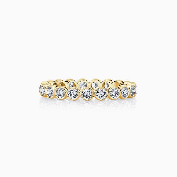 Bezel Set wedding Band