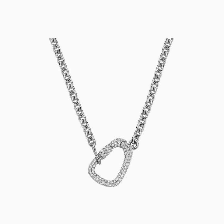Pave diamond necklace