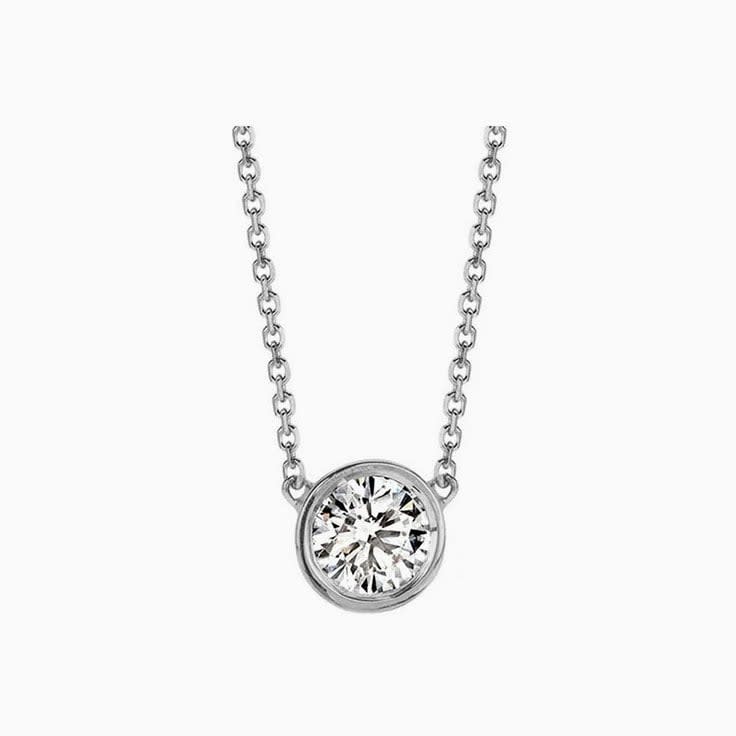 Bezel set diamond pendant