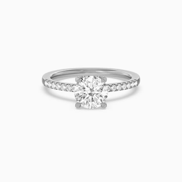 Lab Diamond Halo Engagement Ring