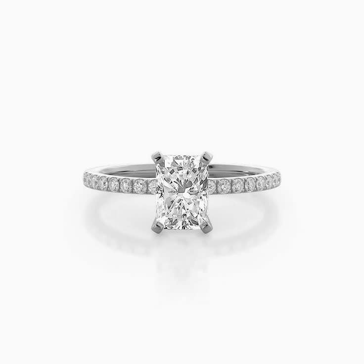 Radiant Lab Grown Diamond Engagement Ring