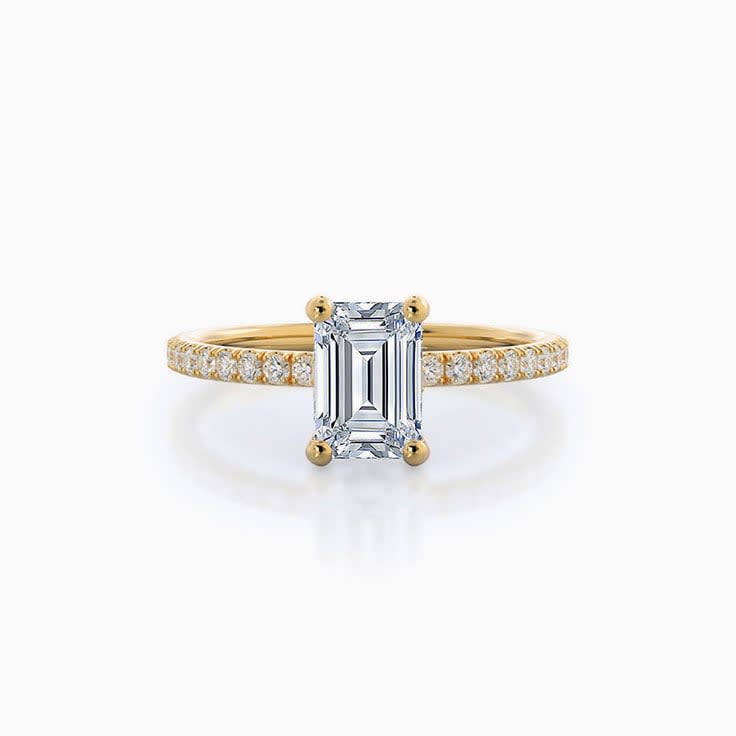 Emerald Cut Lab Diamond Engagement Ring