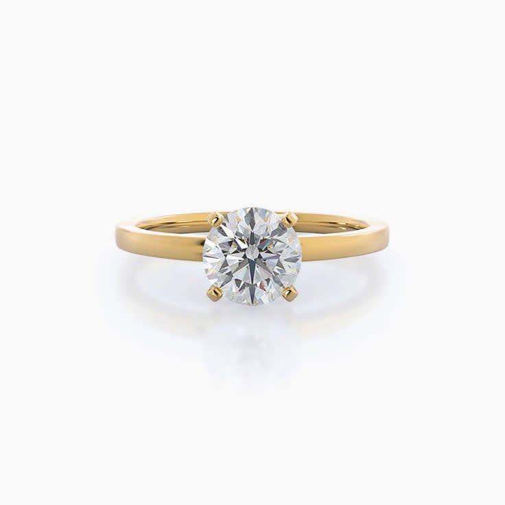 Solitaire Round Lab Diamond Engagement Ring