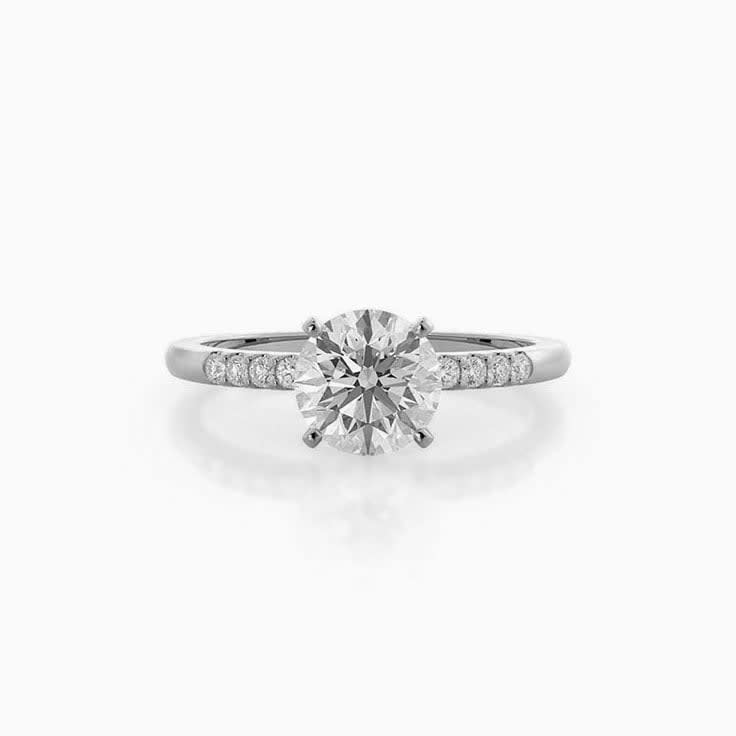 Round Lab Grown Diamond Engagement Ring