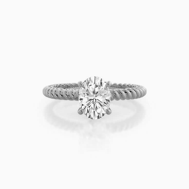 Braided Lab Grown Diamond Engagement Ring