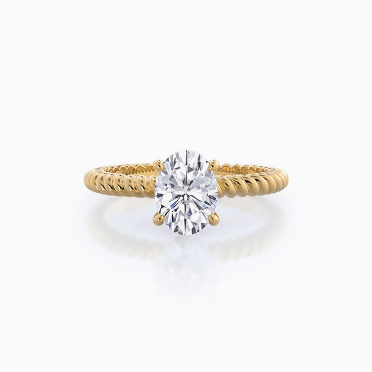 Braided Lab Grown Diamond Engagement Ring