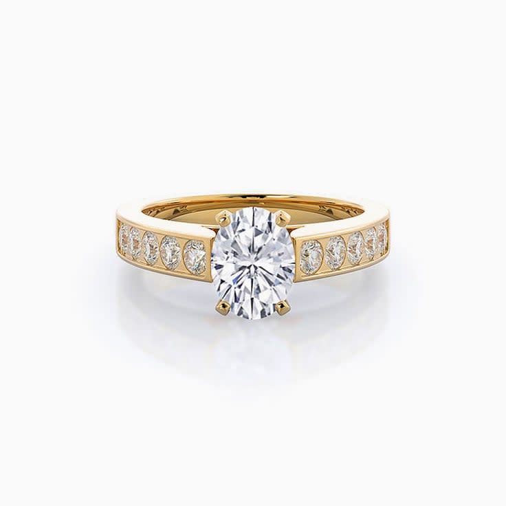 Elegant Womens Lab Grown Diamond Engagement Ring