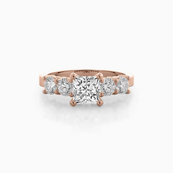Lab Diamond Five Stone Engagement Ring