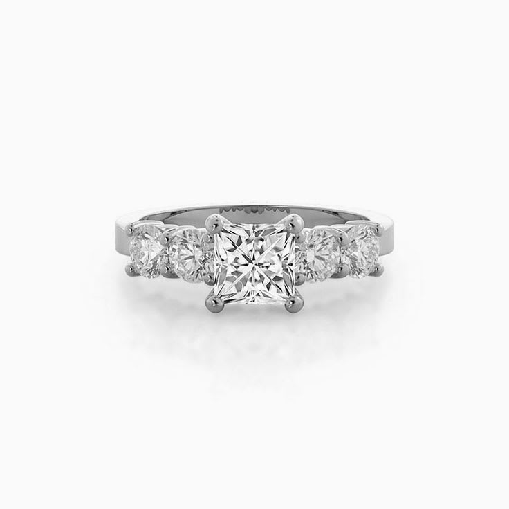 Lab Diamond Five Stone Engagement Ring