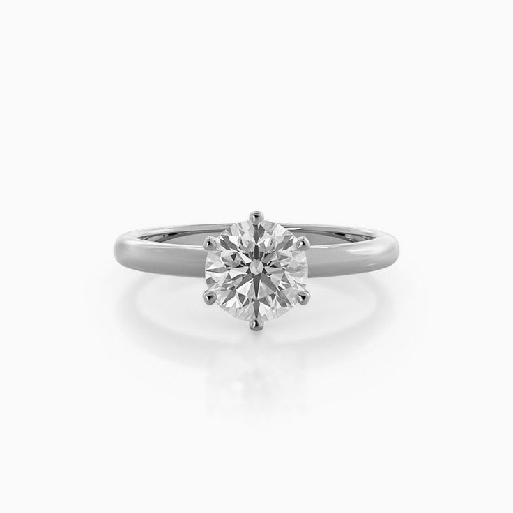 Lab Diamond Claw Set Solitaire Engagement Ring