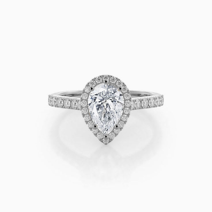 Pear Lab Diamond Engagement Ring