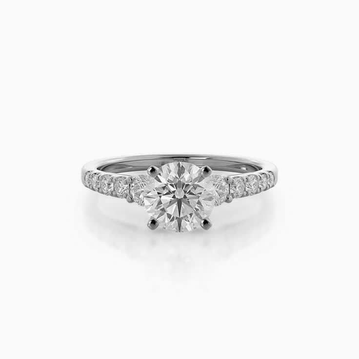 Round Lab Diamond Engagement Ring