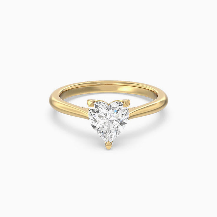 Heart Shaped Lab Diamond Engagement Ring