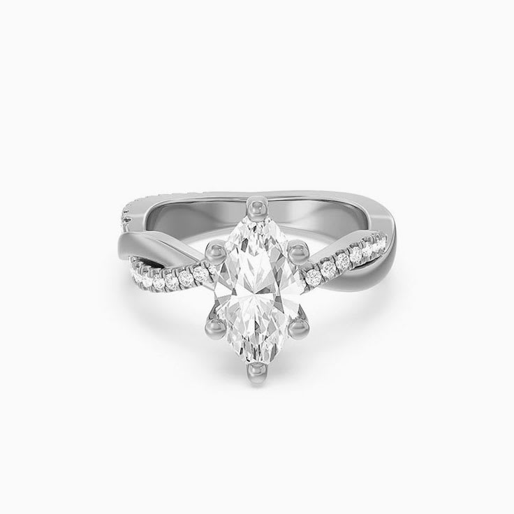 Lab Grown Diamond Twisted Engagement Ring