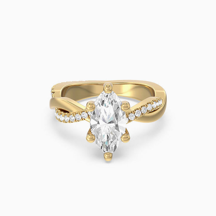 Lab Grown Diamond Twisted Engagement Ring