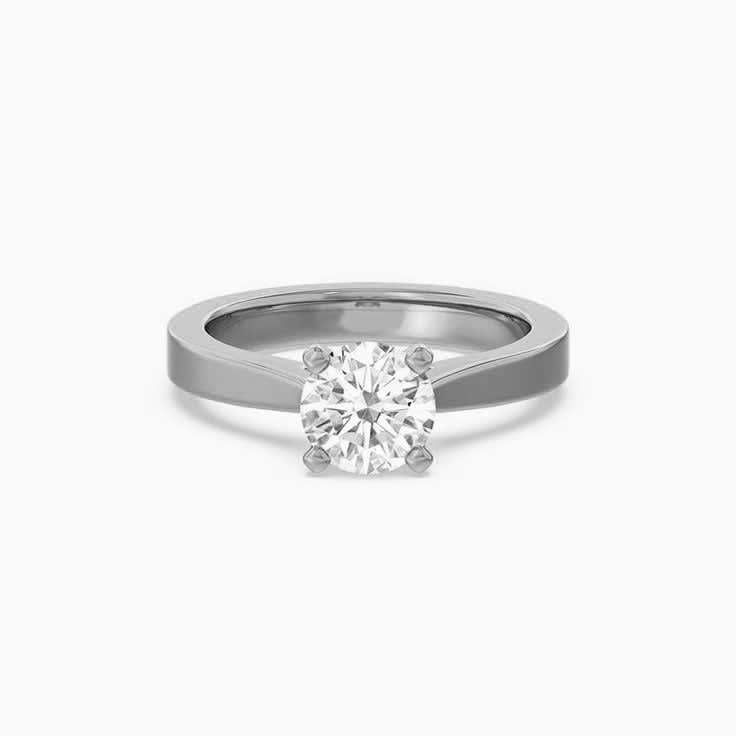 Lab Diamond Solitaire Cathedral Engagement Ring