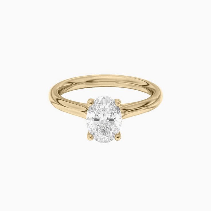Lab Grown Oval Diamond Engagement Ring