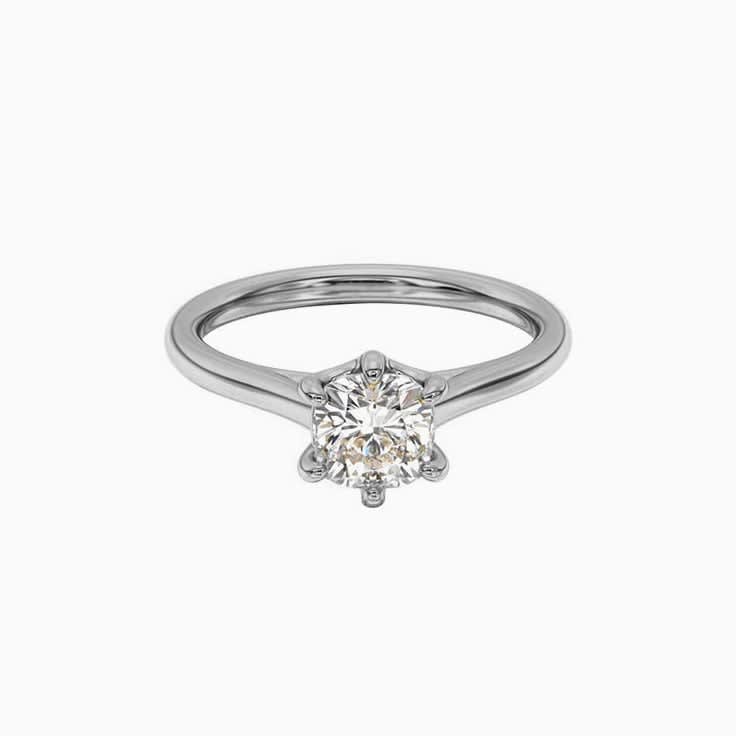 Cushion Shaped Lab Diamond Engagement Ring
