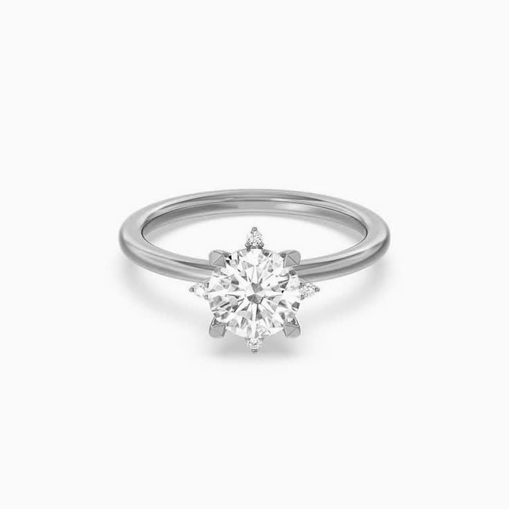 Lab Diamond Halo Shaped Engagement Ring