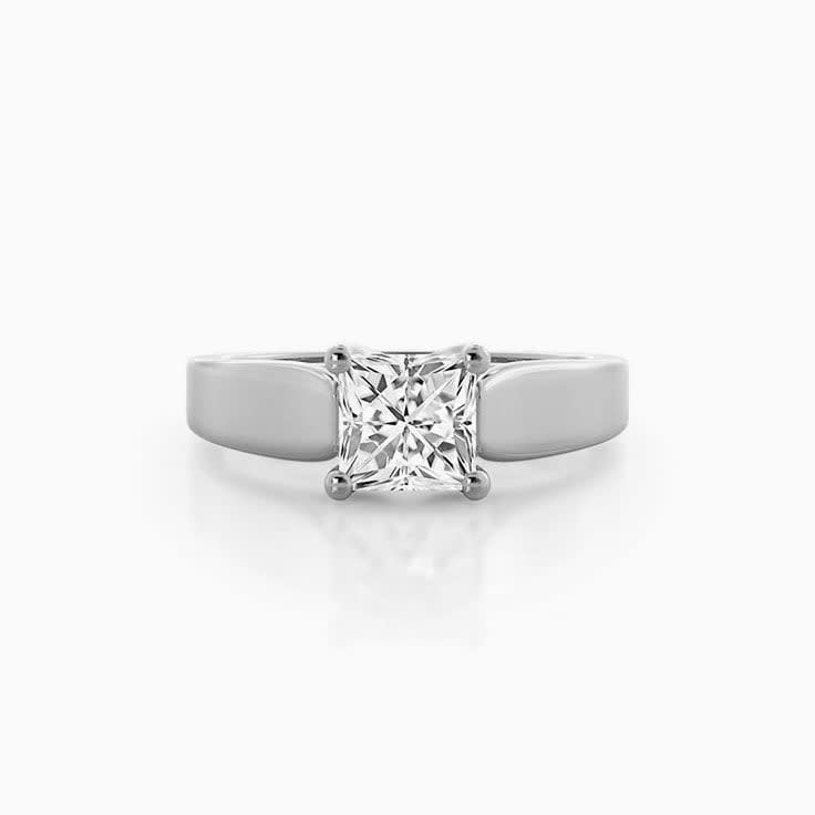 Lab Diamond Princess Cut Engagement Ring