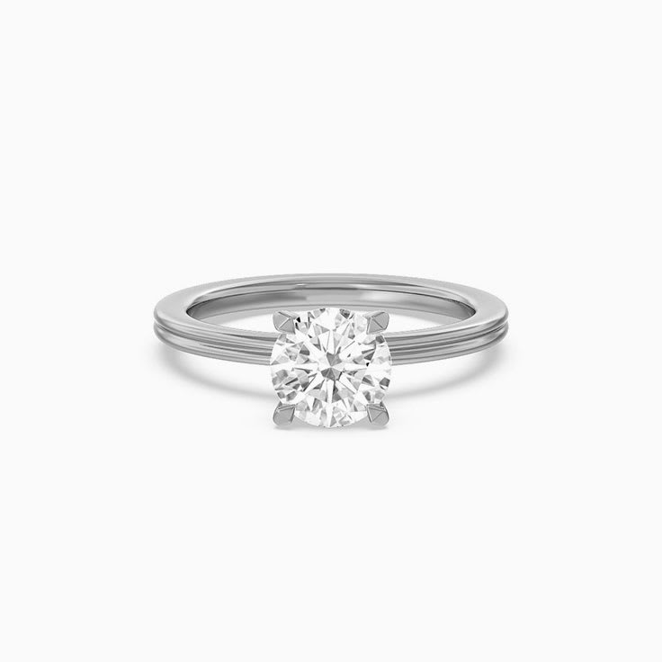 Classic Round Cut Lab Diamond Engagement Ring