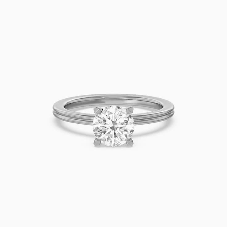 Classic Round Cut Lab Diamond Engagement Ring