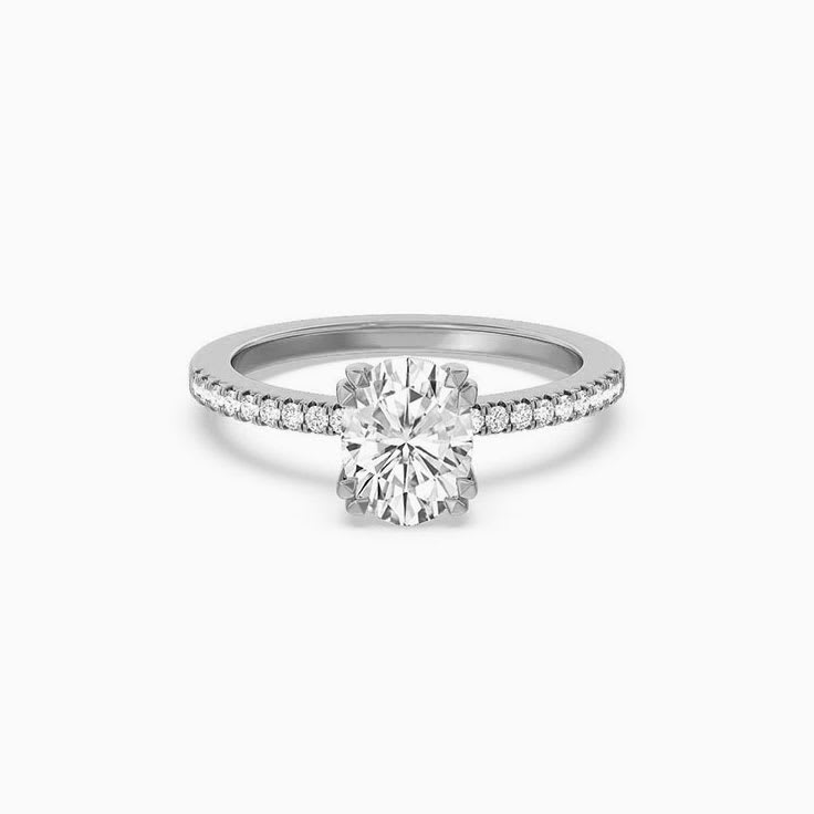 Dual Prong Lab Diamond Engagement Ring