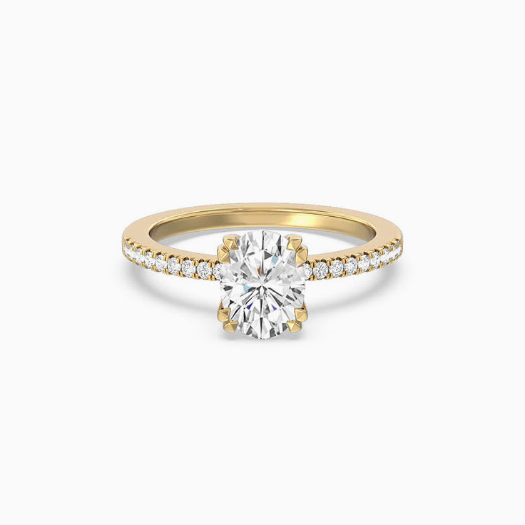 Dual Prong Lab Diamond Engagement Ring
