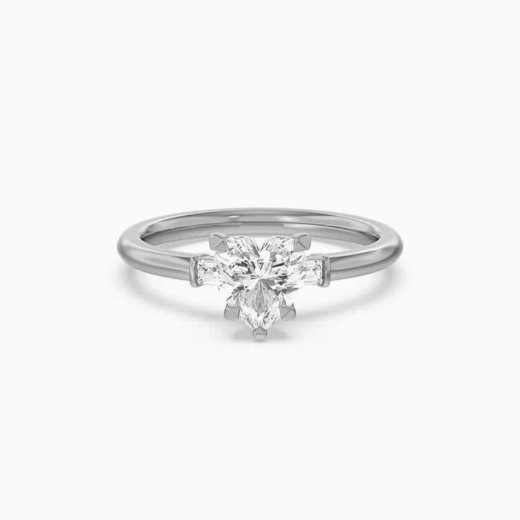 Lab Diamond Heart Cut Engagement Ring