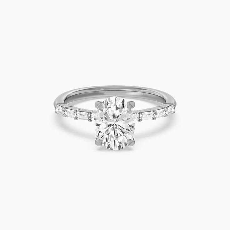 Oval Shaped Lab Grown Diamond Engagement Ring