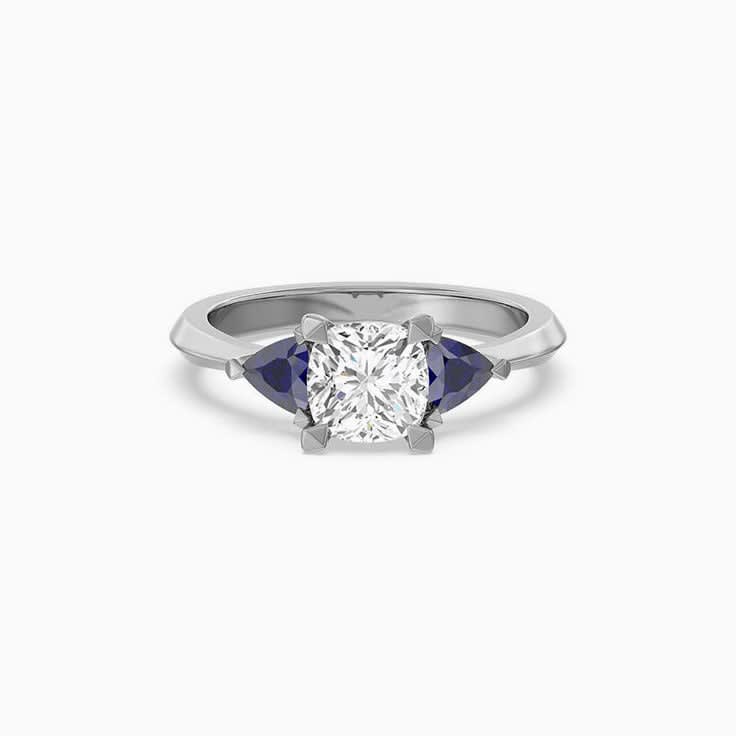 Lab Grown Three Stone Diamond Engagement Ring