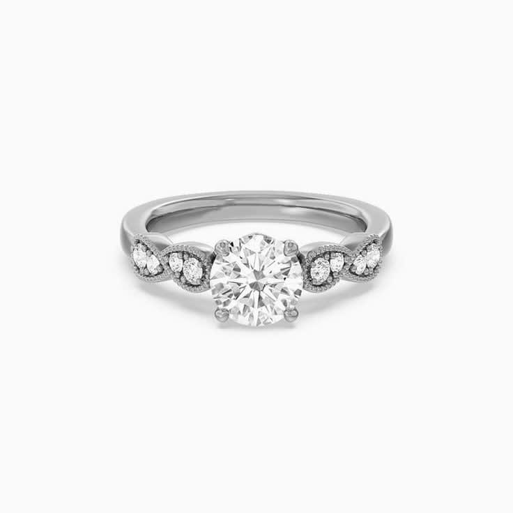 Dual Bezel Set Lab Grown Diamond Engagement Ring