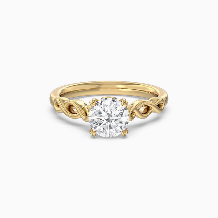 Lab Grown Cross Over Diamond Engagement Ring