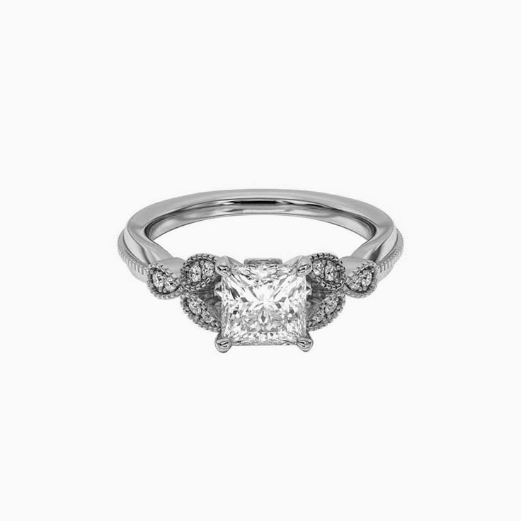 Princess Cut Lab Diamond Engagement Ring