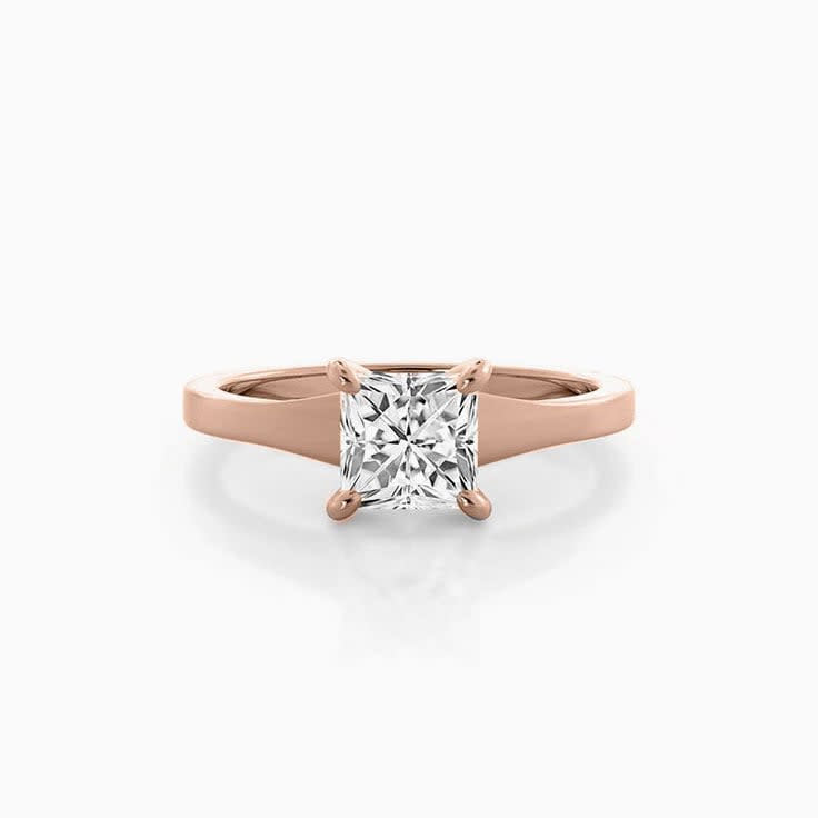 Solitaire Princess Lab Diamond Engagement Ring