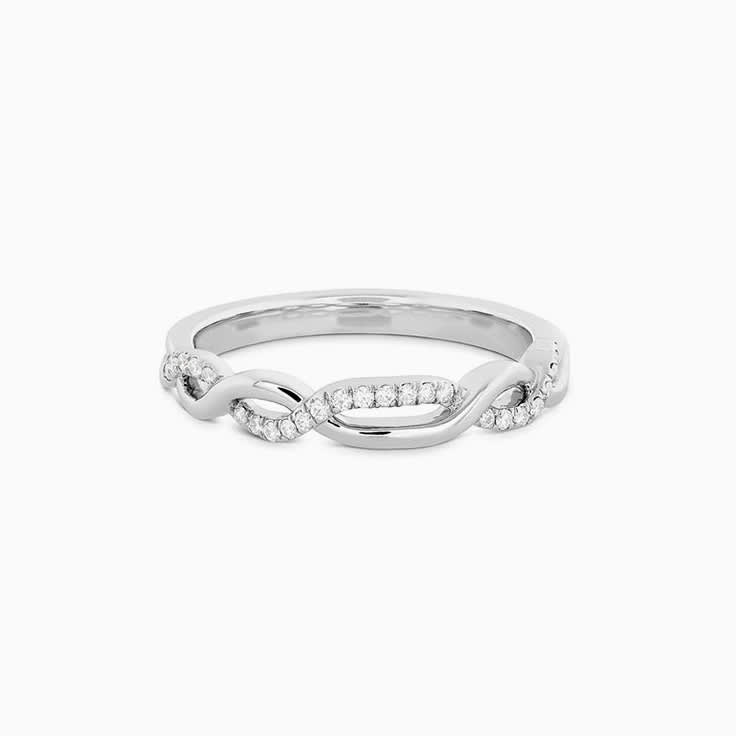 Diamond laced eternity band