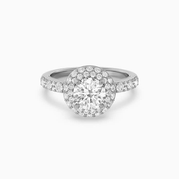 Halo Lab Diamond Engagement Ring