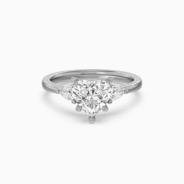 Heart And Pear Lab Diamond Engagement Ring