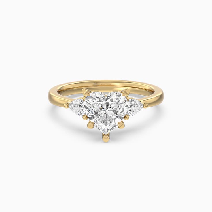 Heart And Pear Lab Diamond Engagement Ring