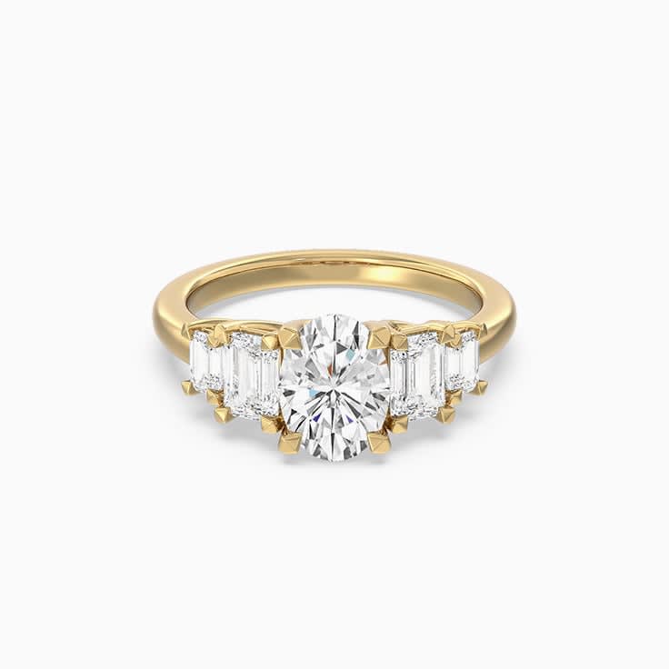 Oval Lab Grown Classic Diamond Engagement Ring